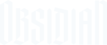 OBSIDIAN-Wordmark in markanter Blackletter-Typografie.